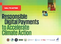 Call to Action: Responsible Digital Payments to Accelerate Climate Action cover.