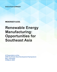 Renewable Energy Manufacturing: Opportunities for Southeast Asia cover.