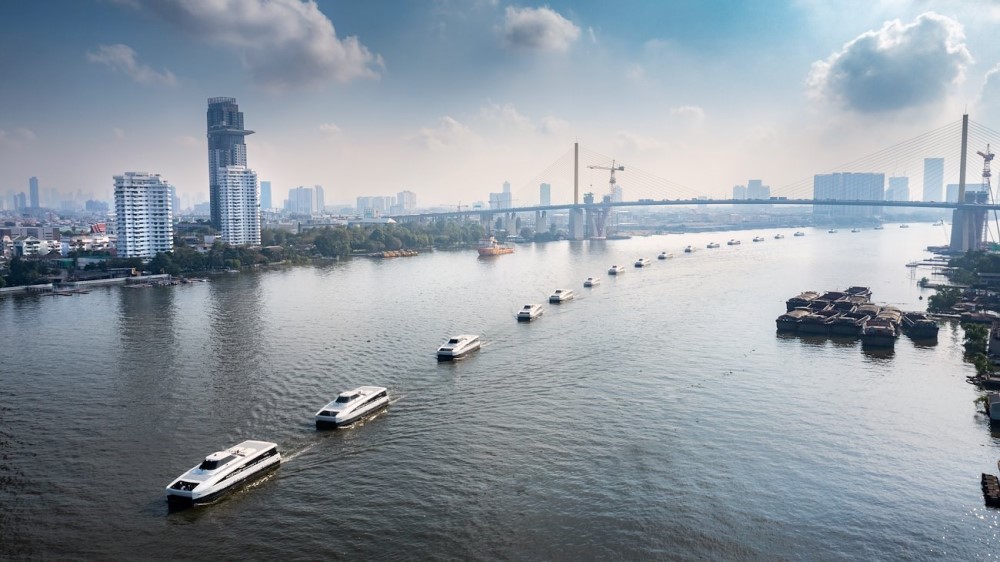 "ADB-supported E Smart Bangkok Mass Rapid Transit Electric Ferries Project of Energy Absolute. Photo credit: ADB."