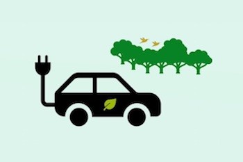 An illustration of an electric vehicle