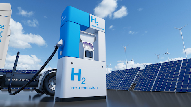 An image of a hydrogen filling station.