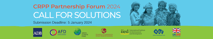 Community Resilience Partnership Program (CRPP) Partnership Forum 2024: Call for Solutions event banner.