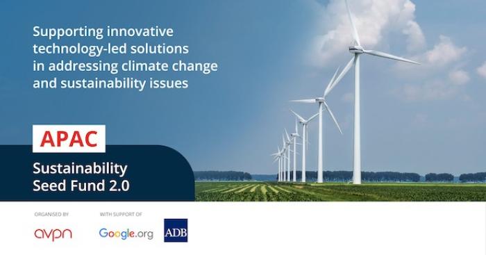 APAC sustainability seed fund promotion banner.