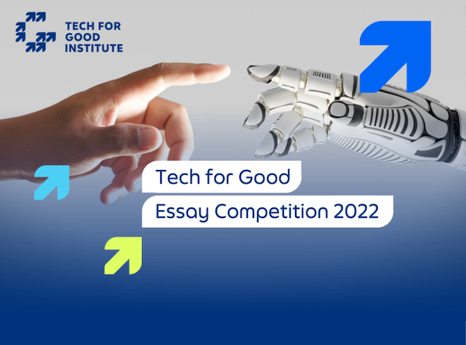 The contest offers $1,000 for the first prize, $750 for the second prize, and $500 for the third prize. Photo credit: Tech for Good Institute.