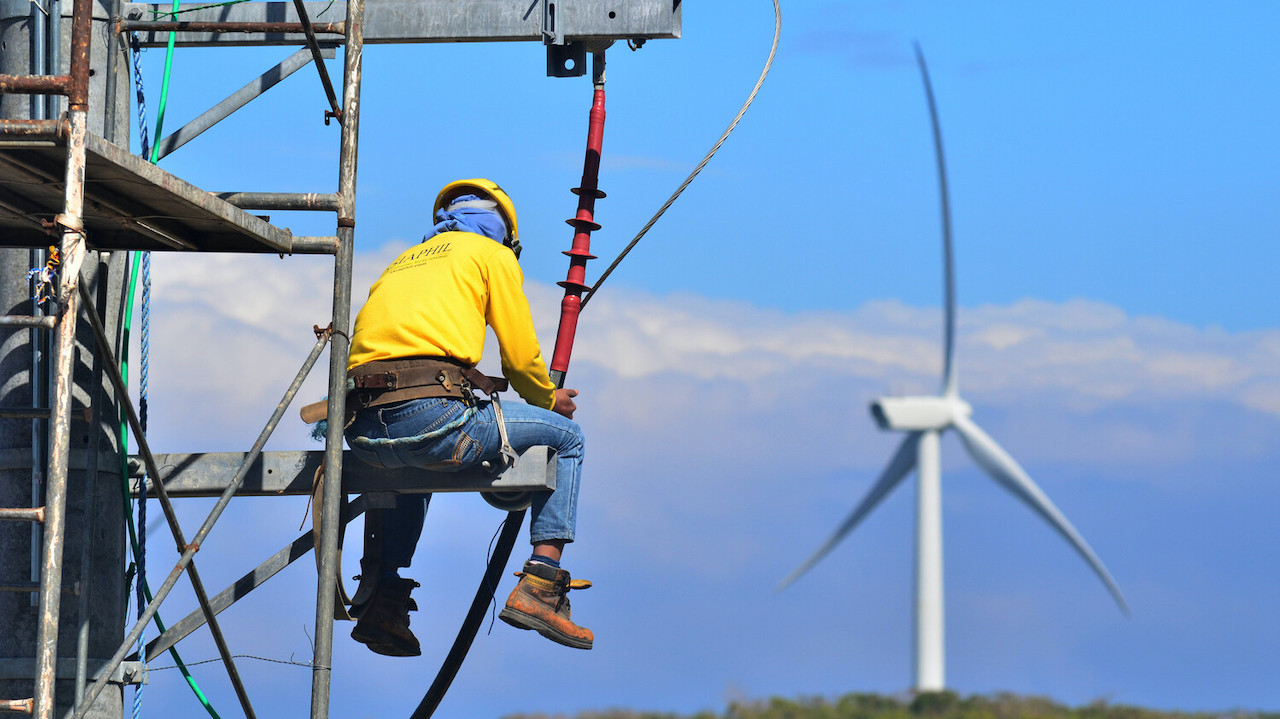 Renewable energy projects, such as wind farms, can help countries recover from the pandemic by creating jobs and opportunities as well as support their climate goals. Photo credit: ADB.