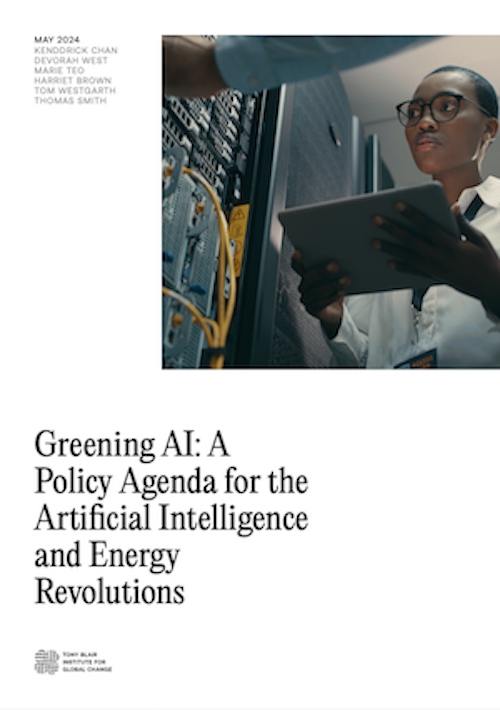 Greening AI: A Policy Agenda for the Artificial Intelligence and Energy Revolutions cover.