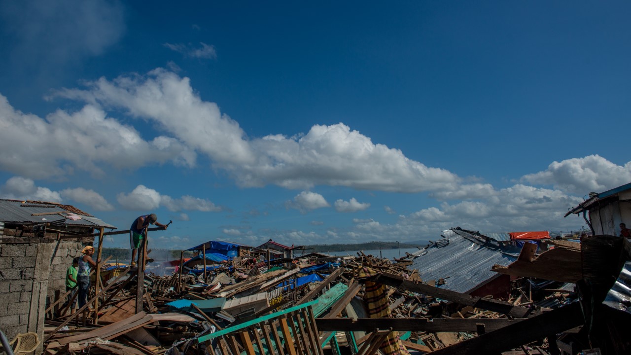 Super Typhoon Haiyan (Yolanda) devastated the central Philippines in November 2013. Warming oceans have affected the intensity of tropical storms. Photo credit: ADB.