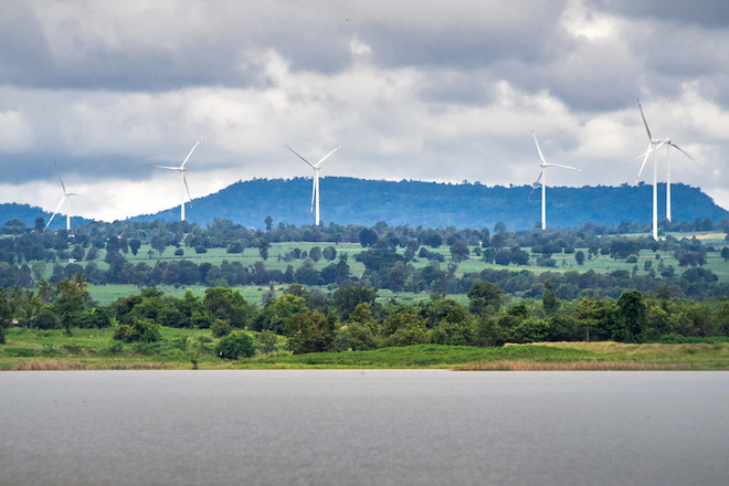 A wind farm in Thailand.