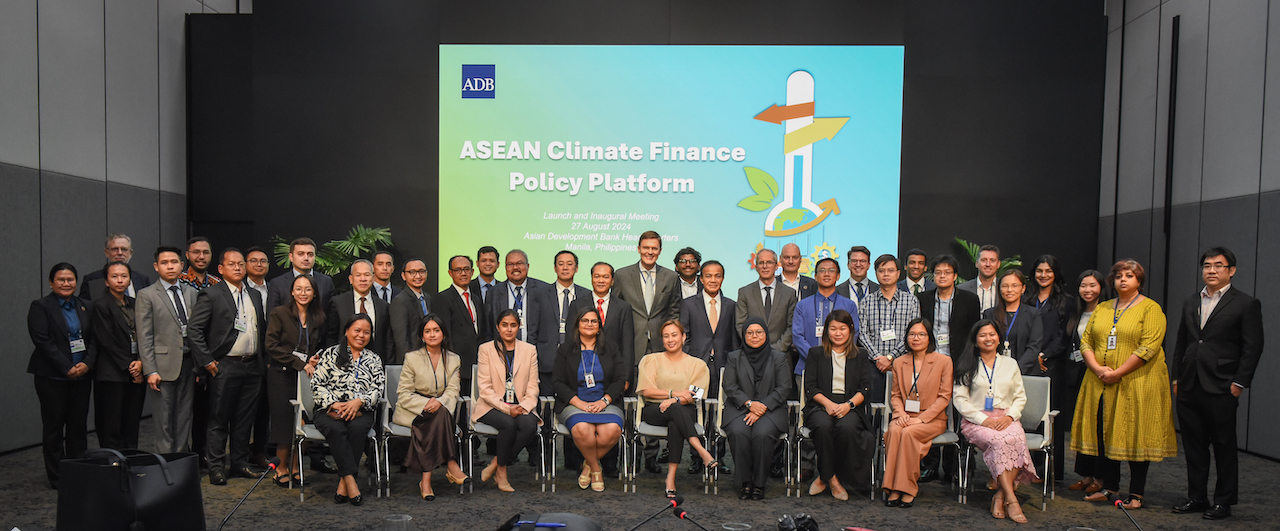 ASEAN and ADB representatives at the launch of the ASEAN Climate Finance Policy Platform.