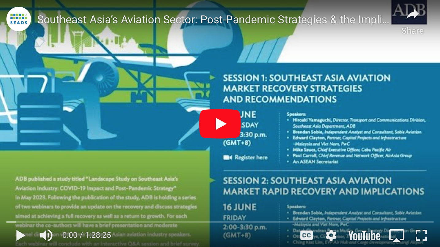Southeast Asia’s Aviation Sector: Post-Pandemic Strategies and the Implications of a Rapid Recovery recording.