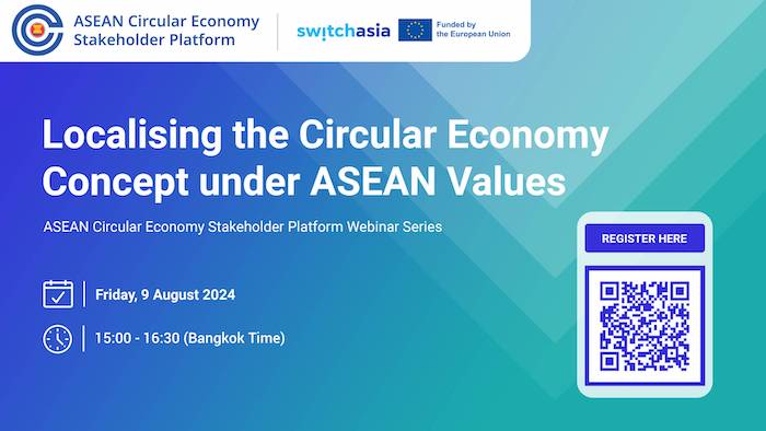 Localizing the Circular Economy Concept under ASEAN Values event banner.