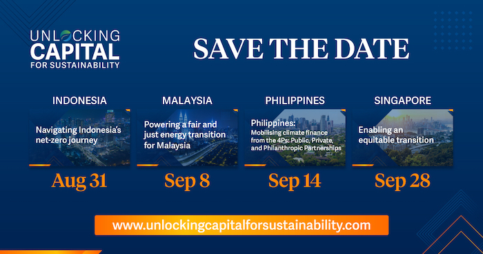 Unlocking Capital for Sustainability event banner.