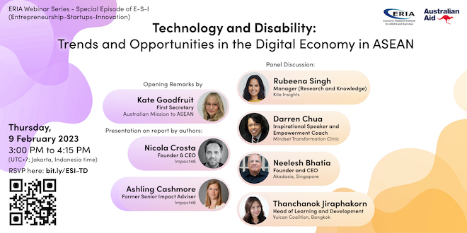 Technology and Disability: Trends and Opportunities in the Digital Economy in ASEAN event banner.