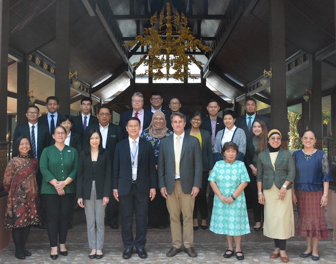 The 6-day training program was opened by Deputy Director-General Boonserm Khunkaew (fourth from left, front row), currently Acting Director-General of the Department of Tourism, Ministry of Tourism and Sports of Thailand; and Principal Tourism Industry Specialist Steven Schipani (fifth from left, front row) of the Asian Development Bank.