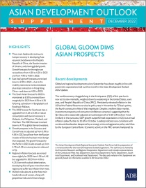 Asian Development Outlook (ADO) 2022 Supplement: Global Gloom Dims Asian Prospects cover photo.
