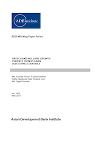 Fintech and Inclusive Growth: Evidence from 25 Asian Developing Countries cover.