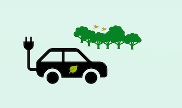 An illustration of an electric vehicle.