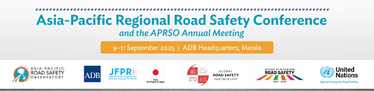 Road safety event banner.