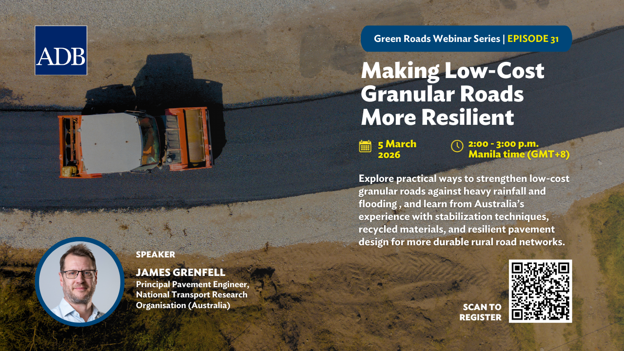 Making Low-Cost Granular Roads More Resilient event banner.