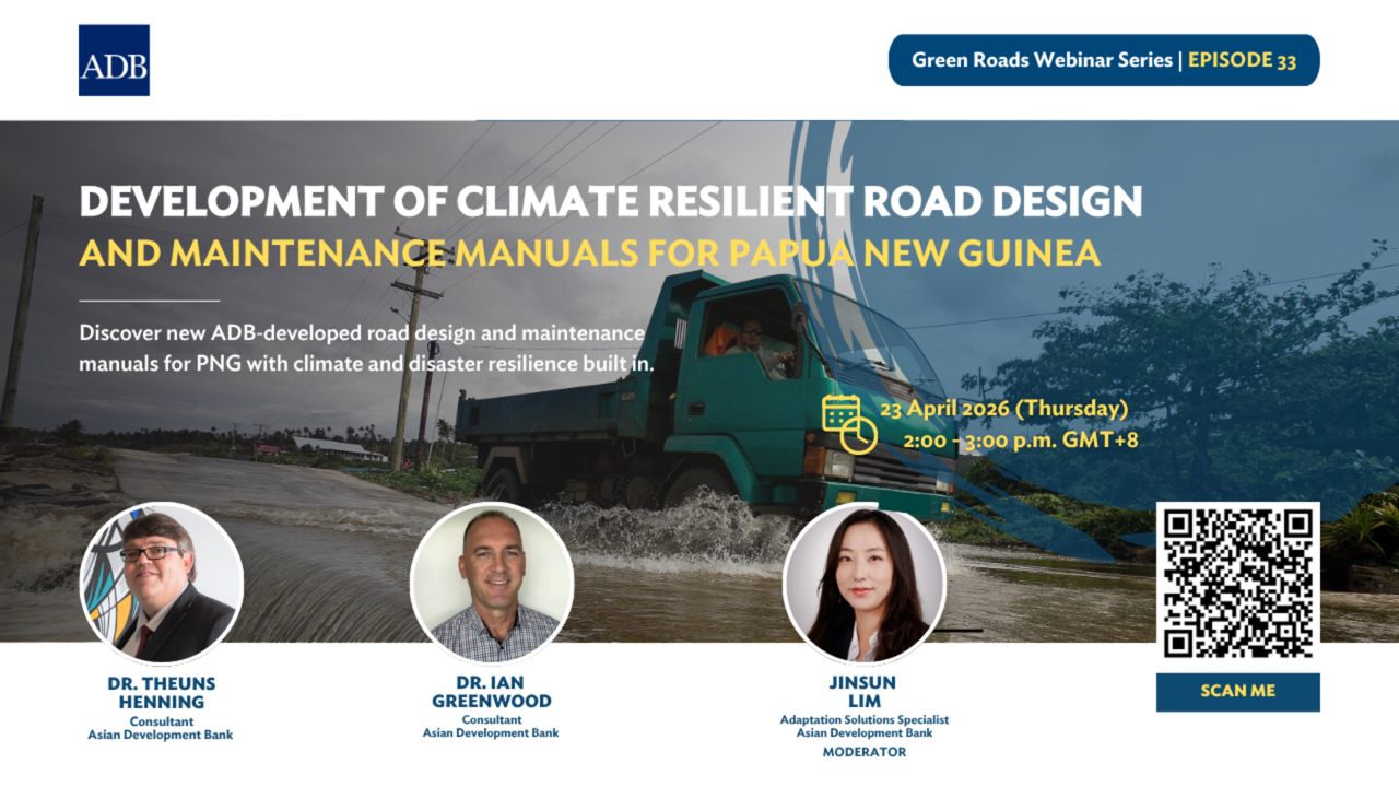 Green Roads Webinar: Development of Climate Resilient Road Design and Maintenance Manuals for Papua New Guinea cover