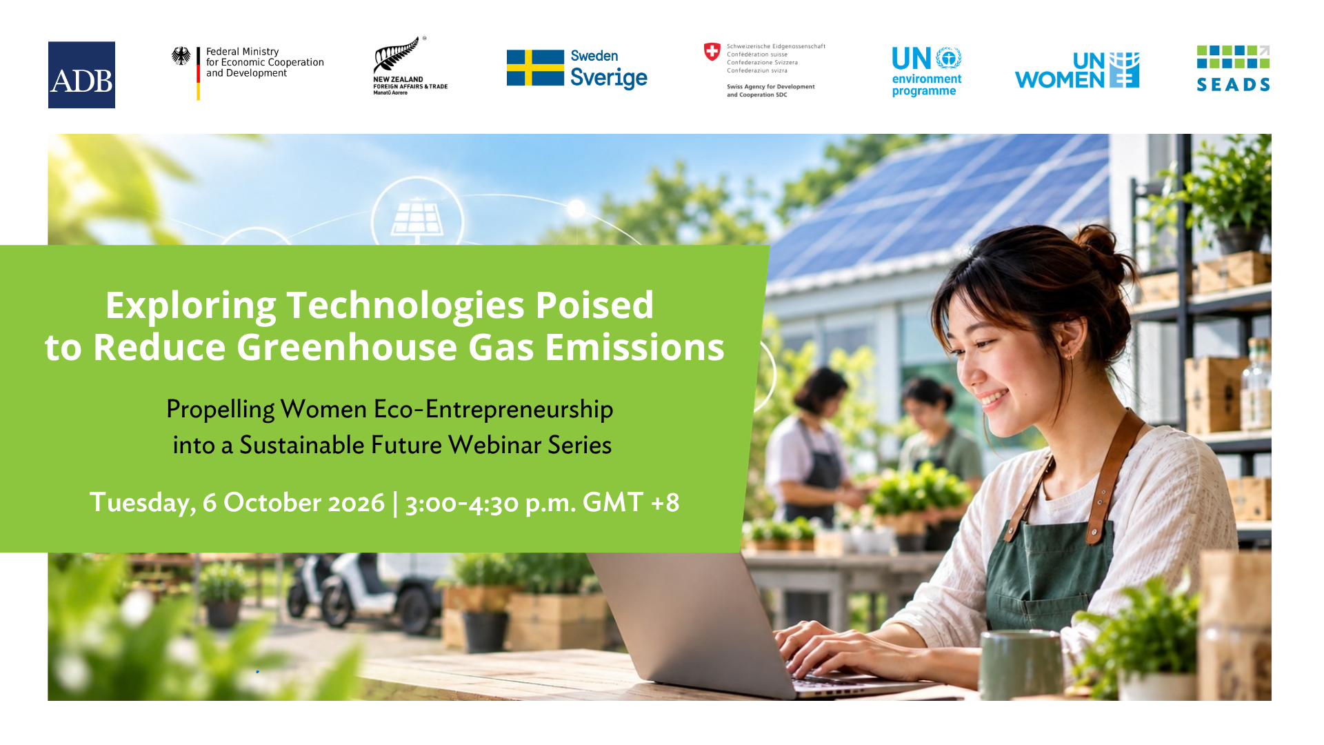 Women technologies webinar banner.