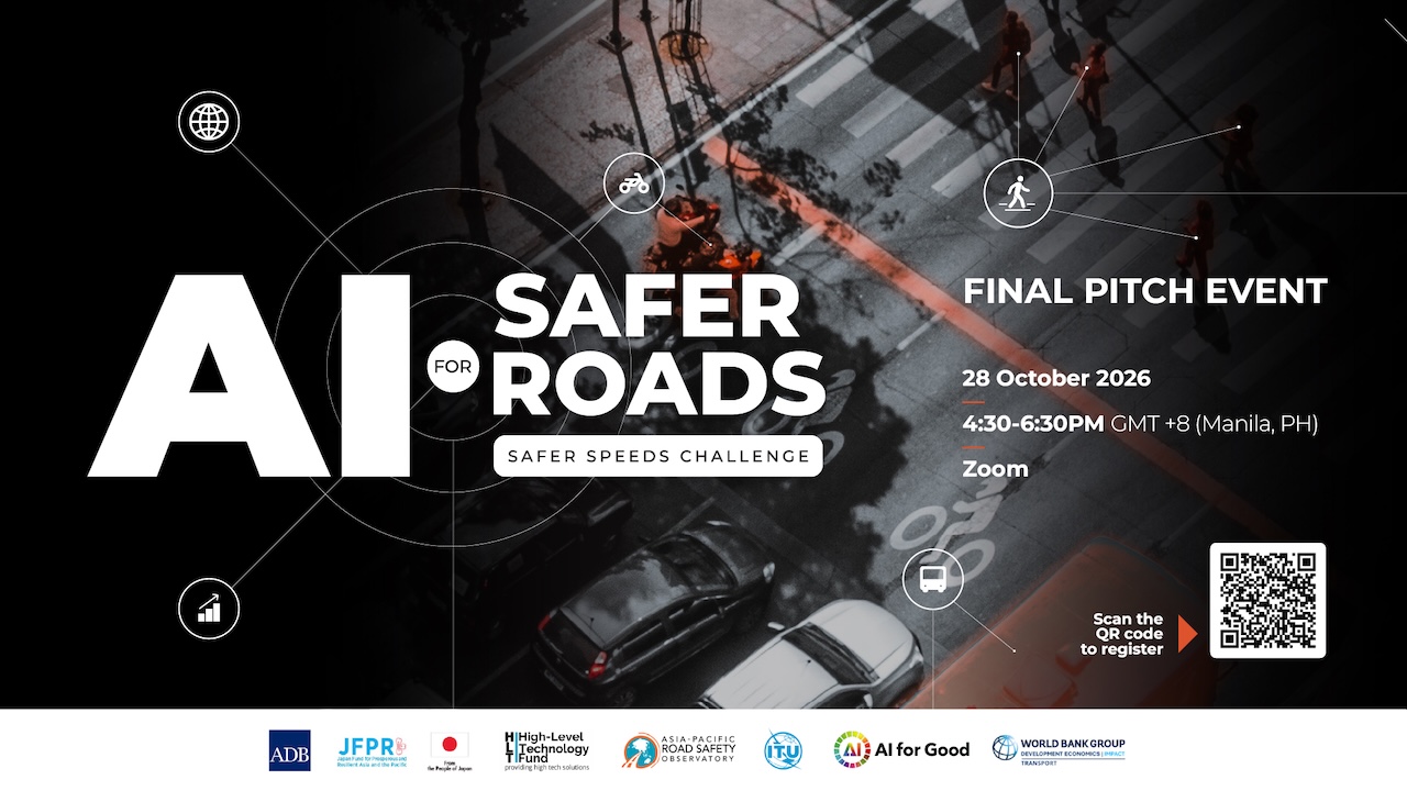 AI for Safer Roads: Safer Speeds Innovation Challenge 2026—Final Pitch Event banner.