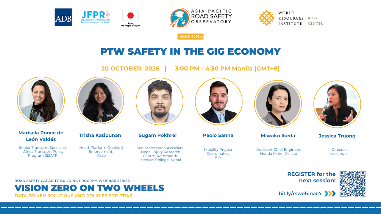 Vision Zero on Two Wheels: Powered Two-Wheeler Safety in the Gig Economy banner.