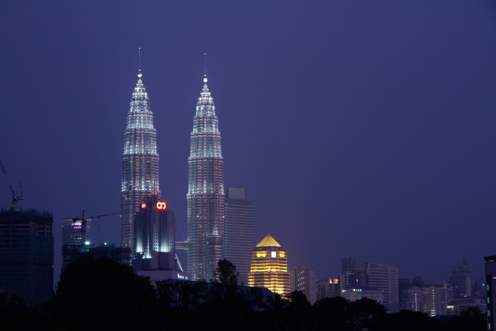 "Petronas Twin Towers and the Kuala Lumpur skyline at night. Photo credit: ADB."