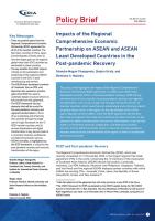 Impacts of the RCEP on ASEAN and ASEAN Least Developed Countries in the Post-pandemic Recovery cover