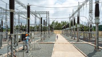 A substation in Viet Nam that receives and processes energy from wind farms. Photo credit: ADB.