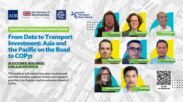 From Data to Transport Investment: Asia and the Pacific on the Road to COP31 banner.  