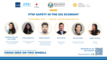 Vision Zero on Two Wheels: Powered Two-Wheeler Safety in the Gig Economy banner.