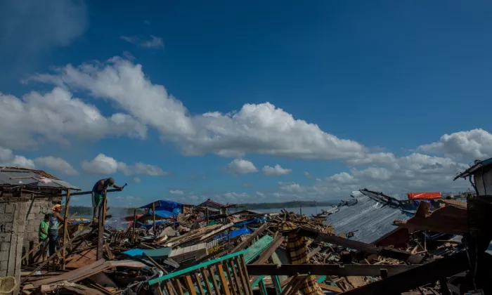 Super Typhoon Haiyan (Yolanda) devastated the central Philippines in November 2013. Warming oceans have affected the intensity of tropical storms. Photo credit: ADB.