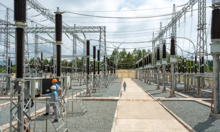 A substation in Viet Nam that receives and processes energy from wind farms. Photo credit: ADB.