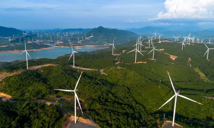 Mobilizing green finance to support a just transition. ADB partnered with JICA and other international lenders to provide green loans to the Lotus Wind Power Project in Viet Nam. Photo credit: ADB.