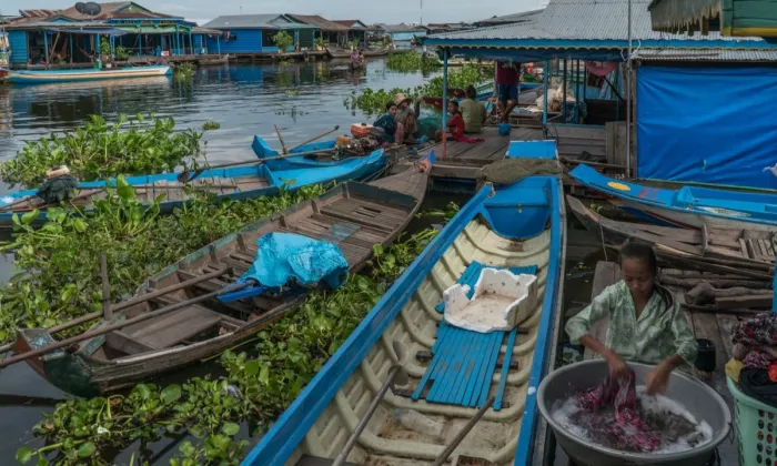 Some villages near the lake lack latrines, making human waste disposal an environmental problem. Photo credit: ADB.